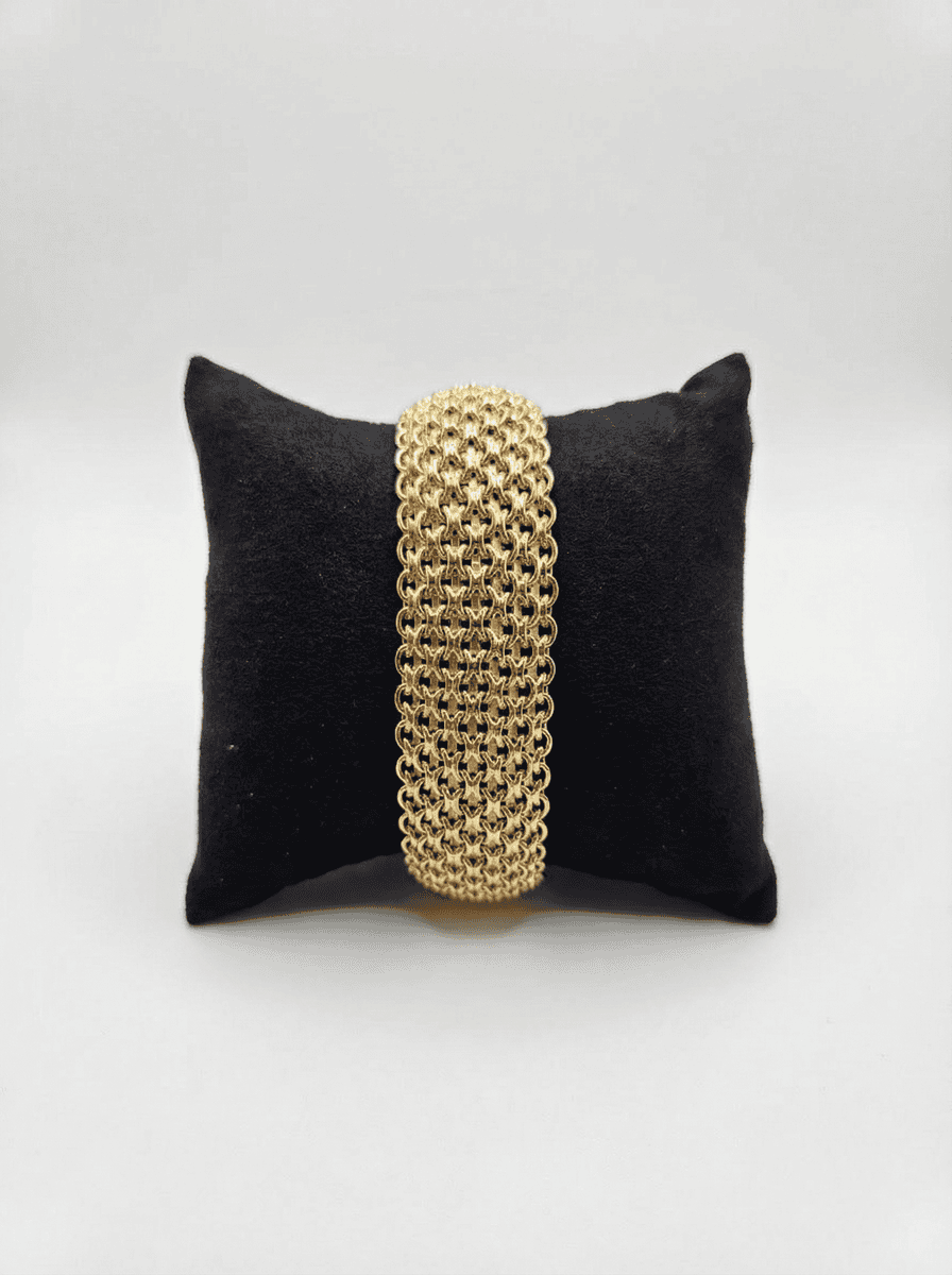 Bracelet Paillasson 23cmx26mm – Or 18 carats (750/1000e)