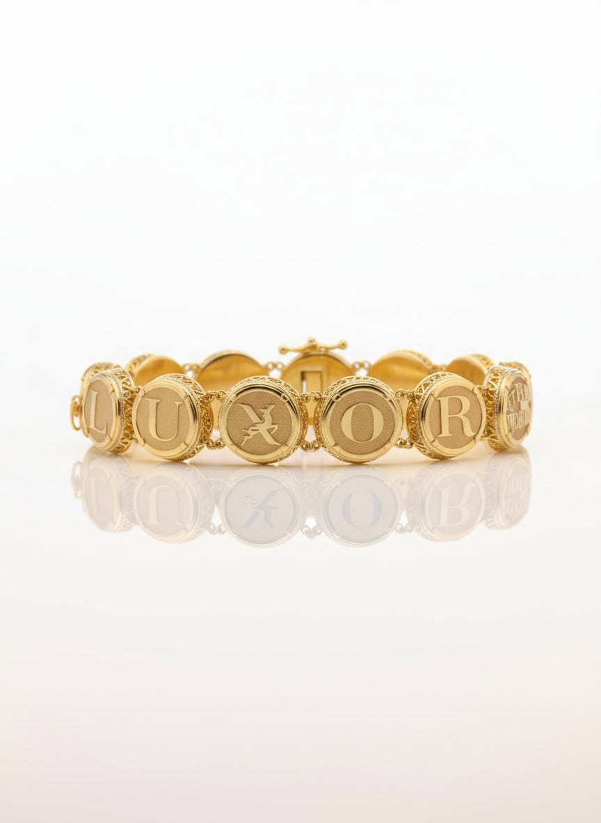 Bracelet porte-pièces Luxor 19cm – Or 18 carats (750/1000e)