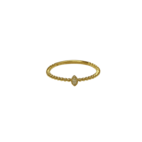 BAGUE SOLITAIRE TENDANCE MARQUISE GH Or 18 Carats (750/1000)