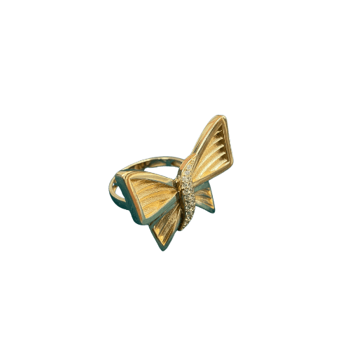 BAGUE NOEUD PAPILLON 3D 03cm Or 18 Carats (750/1000)