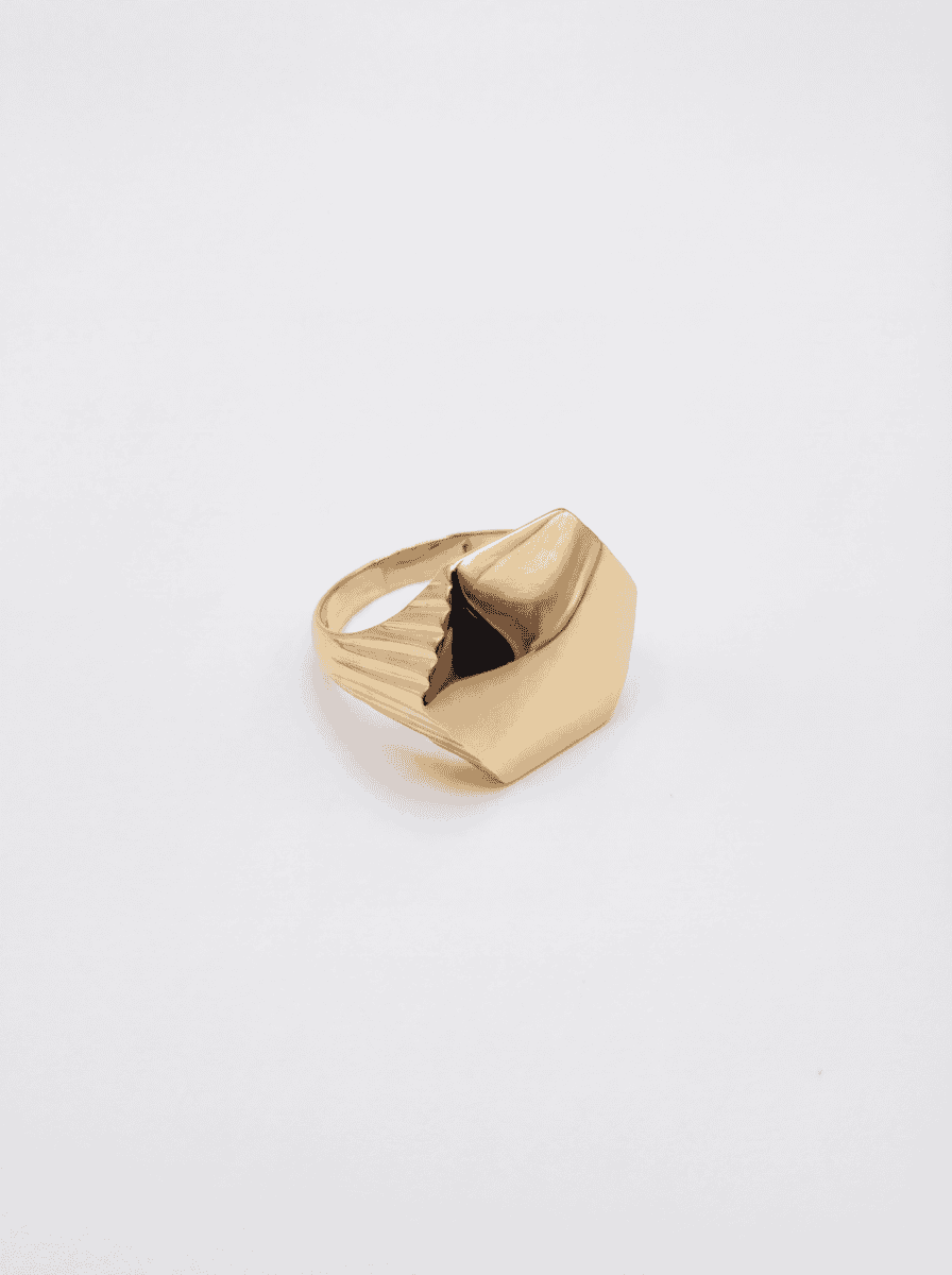 Chevalière Losange bombée taille 56 – Or 18 carats (750/1000e)