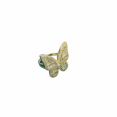 BAGUE PAPILLON 3D AVEC PIERRE Or 18 Carats (750/1000) 7.90g