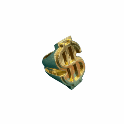CHEVALIÈRE DOLLAR Or 18 Carats (750/1000) 25.20g