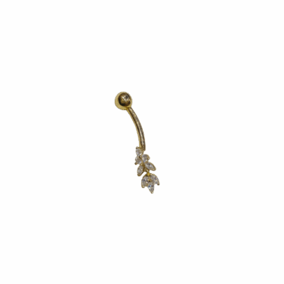 Piercing nombril Feuilles en or 18 carats 1,00 g Luxor Superworld