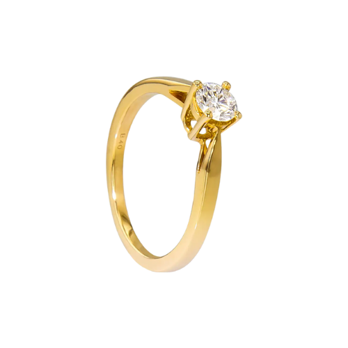 BAGUE SOLITAIRE FIANÇAILLES Or 18 Carats (750/1000) 1.48g
