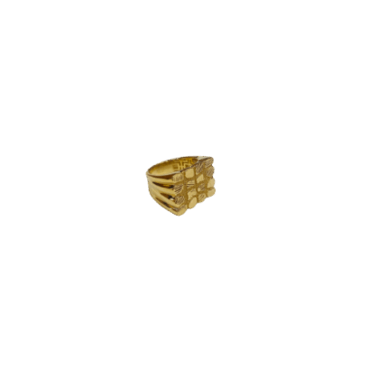 Bague rectangle Nuggets 22x17 mm en or 18 carats 7,65 g Luxor Superworld