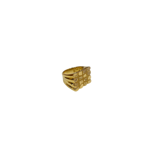 Bague rectangle Nuggets 22x17 mm en or 18 carats 7,65 g Luxor Superworld