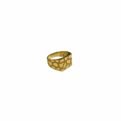 Bague rectangle Nuggets en or 18 carats 7,65 g Luxor Superworld