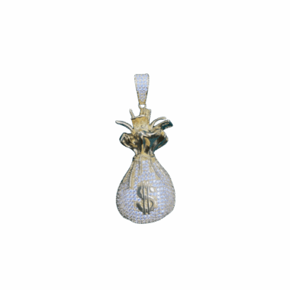 Pendentif 3D Bourse 5 cm en or 18 carats 21,70 g Luxor Superworld