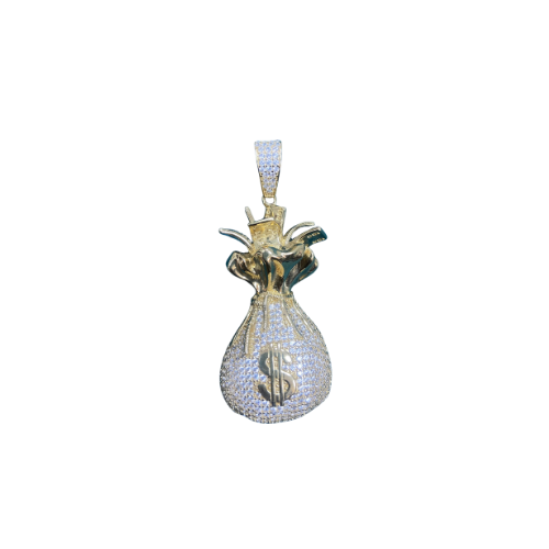 Pendentif 3D Bourse 5 cm en or 18 carats 21,70 g Luxor Superworld