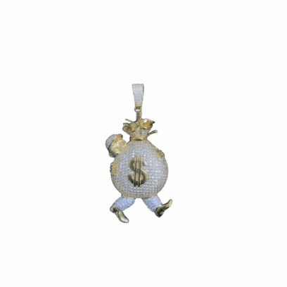 Pendentif 3D Monopoly 5 cm en or 18 carats 21,41 g Luxor Superworld
