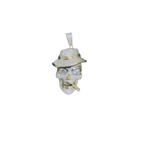 Pendentif 3D tête de mort 4 cm en or 18 carats 24,00 g Luxor Superworld