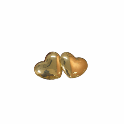 Boucles d’oreilles cœur 3D 14 mm en or 18 carats 8,40 g Luxor Superworld