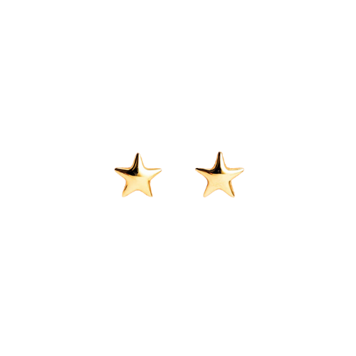 Boucles d’oreilles Étoile 3D 9 mm en or 18 carats 0,90 g Luxor Superworld