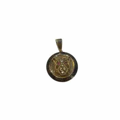 Pendentif Cercle Panthère 3D 3 cm en or 18 carats 9,90 g Luxor Superworld