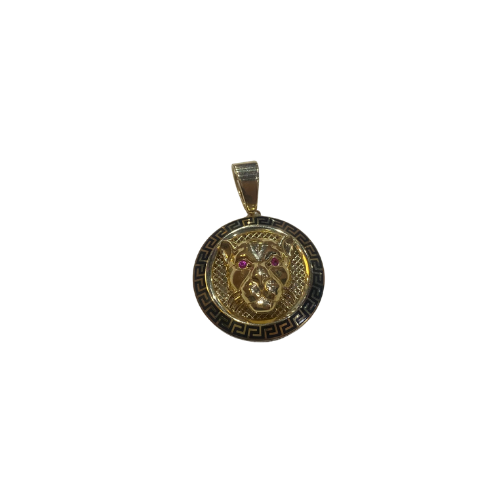 Pendentif Cercle Panthère 3D 3 cm en or 18 carats 9,90 g Luxor Superworld