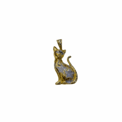 Pendentif Chat 4 cm x 22 mm en or 18 carats 8,75 g Luxor Superworld