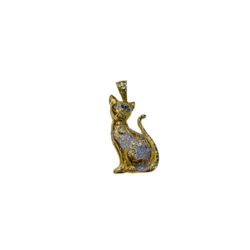 Pendentif Chat 4 cm x 22 mm en or 18 carats 8,75 g Luxor Superworld