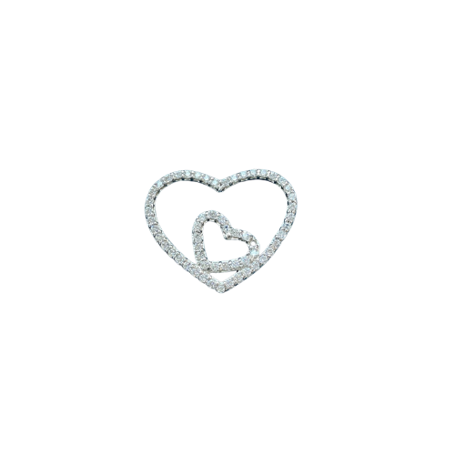 Pendentif cœur avec pierre B en or 18 carats 2,06 g Luxor Superworld