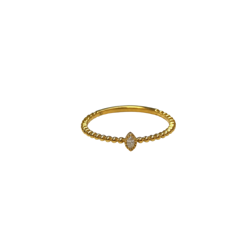 Bague solitaire tendance marquise GH en or 18 carats 1,14 g Luxor Superworld