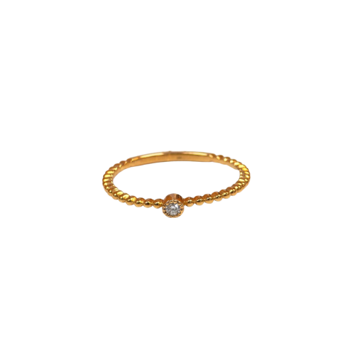Bague solitaire tendance ronde GHSI en or 18 carats 1,28 g Luxor Superworld