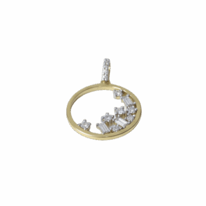 Pendentif avec pierre baguette en or 18 carats 4,83 g Luxor Superworld