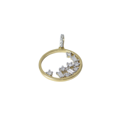 Pendentif avec pierre baguette en or 18 carats 4,83 g Luxor Superworld