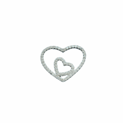 Pendentif cœur avec pierre B en or 18 carats 2,10 g Luxor Superworld