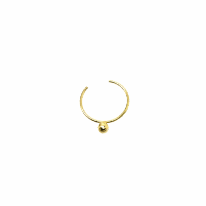 Piercing nez cercle avec boule en or 18 carats Luxor Superworld