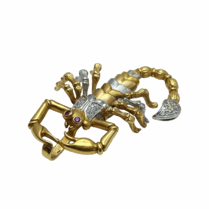 Pendentif Scorpion 3D 58x36 mm en or 18 carats 19,07 g Luxor Superworld