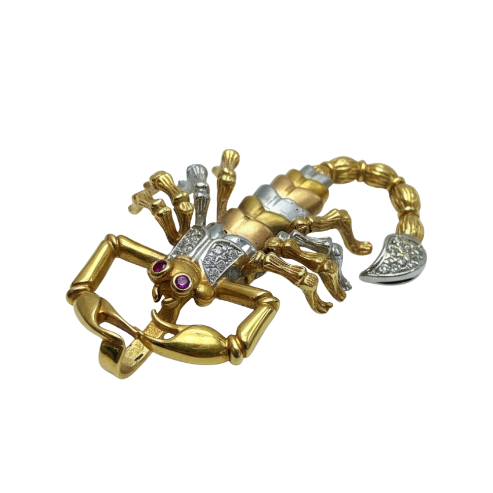 Pendentif Scorpion 3D 58x36 mm en or 18 carats 19,07 g Luxor Superworld
