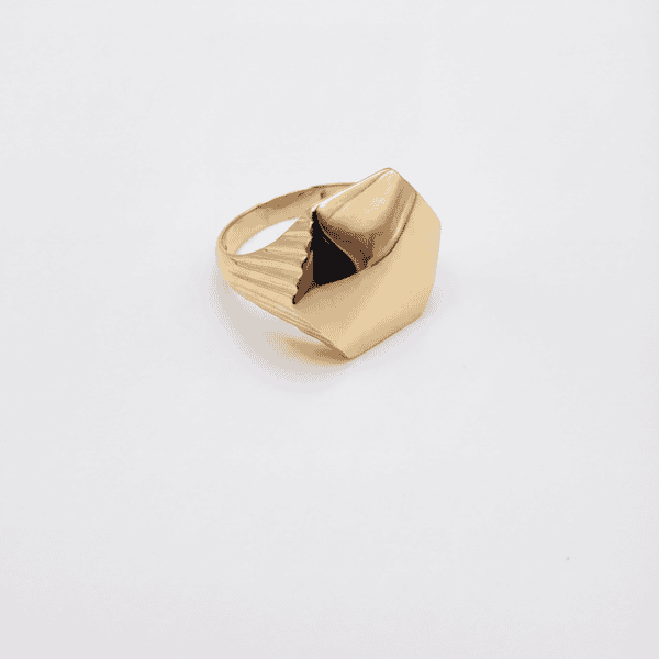 Chevalière Losange bombée taille 56 - Or 18 carats (750/1000e)